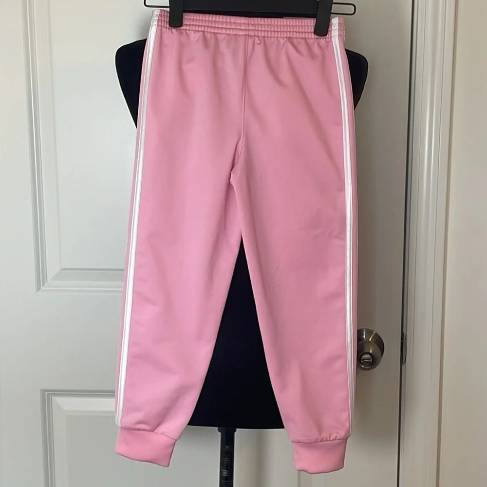 Adidas Pink w/White Stripes Jogger/Track Pants Size 6